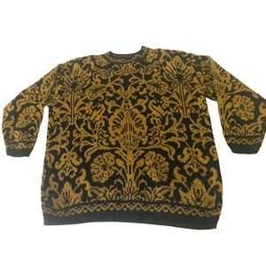 Vintage 90s Alfred Dunner Gold Thread Sweater XL